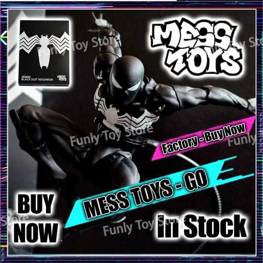 In Stock Mess Toys Spider Man Symbiote Spiderman Messtoys Black Suit Neighbor Scarlet Spider Anime Action Figure Gifts Toys