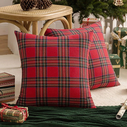 Buffalo Plaid Pillow Covers Cotton Throw Pillows Christmas Buffalo Check Pillow Case for Couch Sofa Cushion Bed Home Decorations