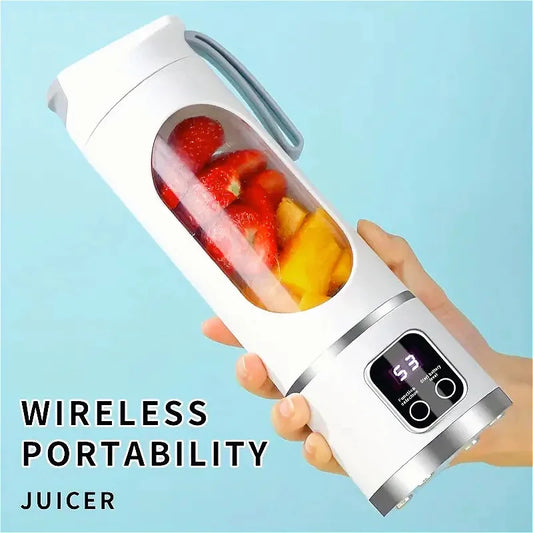 Portable 8-Blade Rechargeable Blender Juicer Cup – USB-C Powered, 380ml Capacity, Compact & Stylish