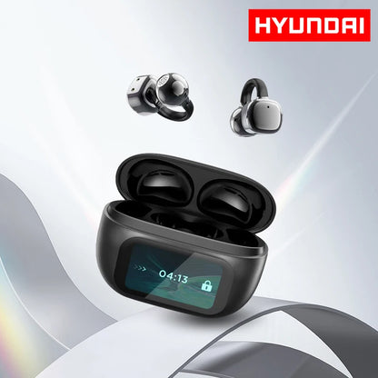 Choice HYUNDAI HY-C02 Nice earrings Earphones Wireless Bluetooth Headphones LED Power Display Mic Stereo Sound Earphones