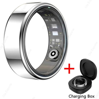 2025 New Smart Ring Men Women, Heart Rate and Blood Oxygen Monitor Smartring IP68 5ATM Waterproof, Multi-sport Mode Finger Ring