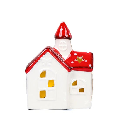 Crafts Ceramic Christmas Night Light Cute Handmade Atmosphere Light Reusable Artificial Christmas Snowman Statue Children