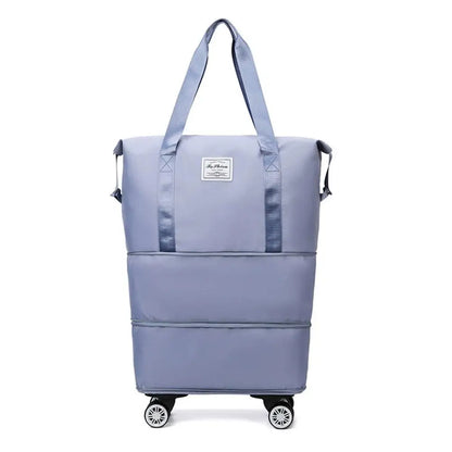 Travel Portable Large Capacity Detachable Universal Wheel Storage Bag Check-In Bag with Wheel Double Layer Carry-On Bag
