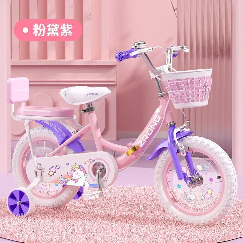 Bicicleta infantil dobrável para meninas de 3 a 6 anos, 7 a 10 anos, pedal para bebés, bicicleta de estrada para meninas, material de aço de alto carbono
