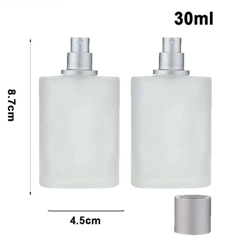 30ML/50ML Frosted Glass Empty Spray Bottle Perfume Atomizer, Refillable Fine Mist Spray Empty Perfume Bott