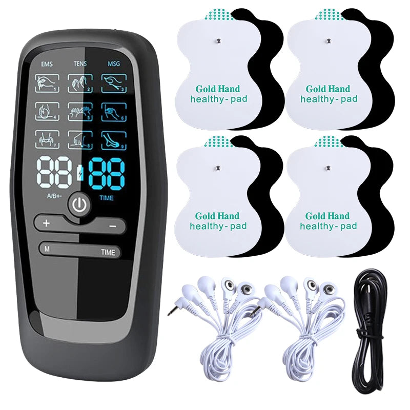 9 Modes EMS Electric Body Massager Low Frequency Pulse TENS Abdominal Electro Stimulator for Muscle Relaxation