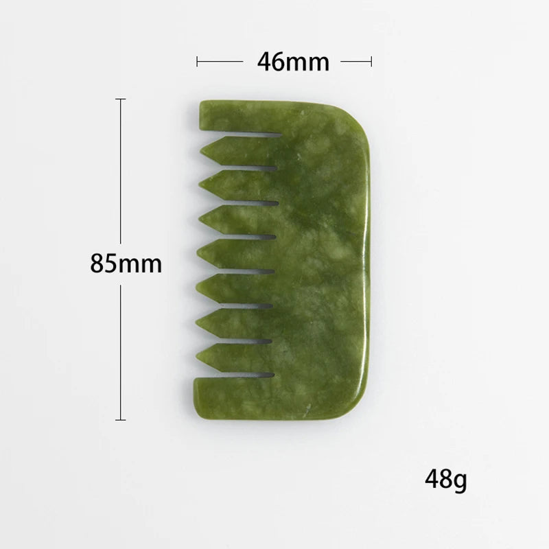 Natural Jade Gua Sha Comb & Board – Spa, Facial, Body Massage & Skin Beauty Tool