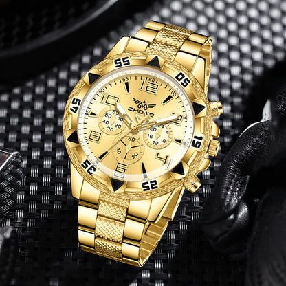 2PCS Men’s Watch Set Quartz Digital Scale Dial Fashion Trend Daily Wristwatches