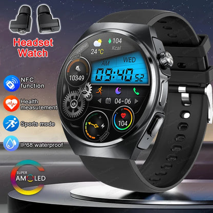 For Man Women New 2 in 1 Smart Watch With Earbuds Smartwatch TWS Bluetooth Earphone Heart Rate Blood Oxygen Monitor Sports Watch