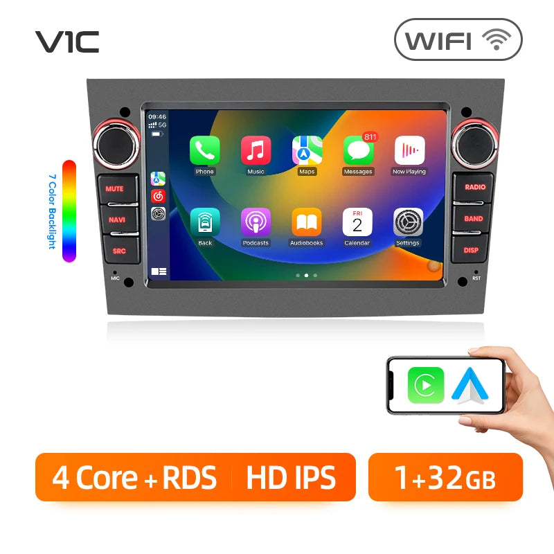 Junsun 4G Wireless CarPlay for Apple Android Auto Car Radio for Opel Astra Vectra Vauxhall Antara Zafira Corsa Vivaro Meriva RDS