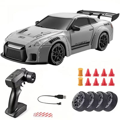 New RC Drift Car 4WD 1:24 Remote Control Car with LED Lights 2.4Ghz 20KM/H RC Car Extra Drifting Tires Racing Sport Vehicle Toys