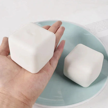 Cute Tofu Stress Balls  Sensory Toys Stress  Relief Fidget Toys squishy Dough Ball Gifts for Adults Children Best Gift