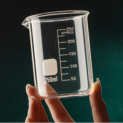 Glass Measuring Cup High Borosilicate Clear Scale Cup Heat-resisting Laboratory Beaker Kitchen Baking 50/100/150/250/500/1000ml