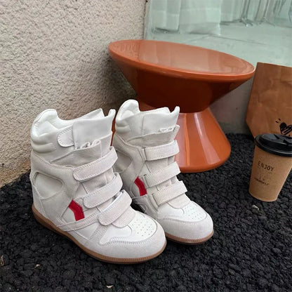 Thick-soled Casual Sneakers New Women's Versatile Fashion Casual Shoes Stylish Retro High-top Design Comfortable Sports Shoes