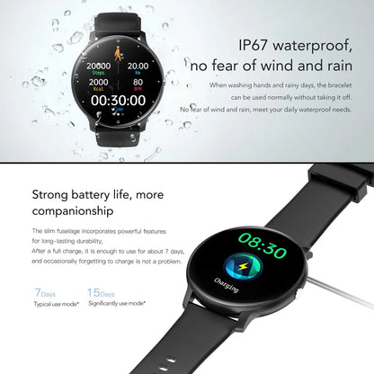 2025 Men’s Sports Smartwatch Fitness Tracker Heart Rate Full Touch Bluetooth Call