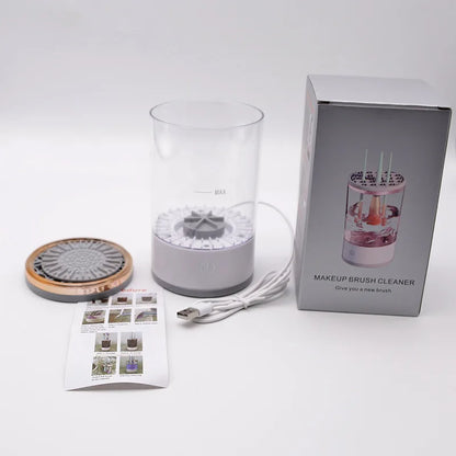 USB Electric Makeup Brush Cleaner Portable 3 In 1 Makeup Brushes Cleaner Drying Rack Lazy Cleaning Brush Washer Quick Dry Tool