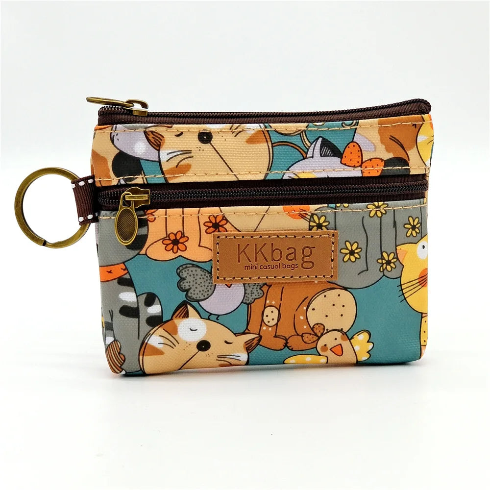 Cute Animals Cartoon Wallet – Small Zipper Coin Purse for Women & Students