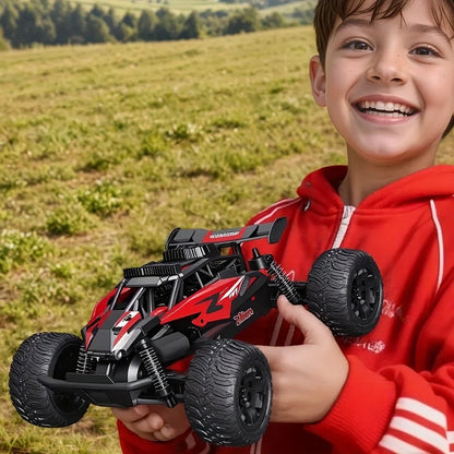 Off-road toy car with remote control, 2.4GHz remote-controlled toy car, cool body design and safety features, children's toy car