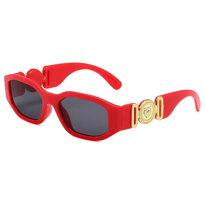 Retro Irregular Square Sunglasses Women Men UV400 Small Frame Trending Designer