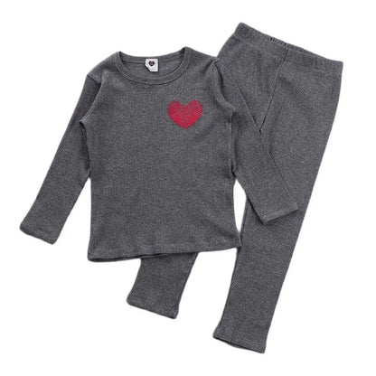 Children girls clothes boys children ribbed girl's fashion top and legging set with full sleeves kids soft autumn winter clothes