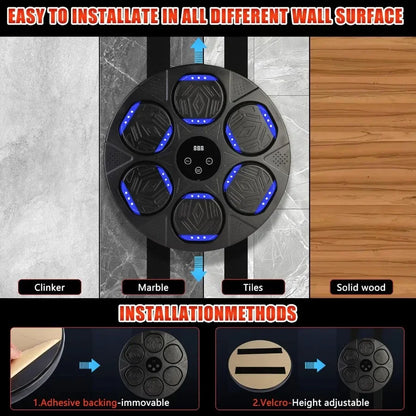 2025 Upgrade Music Boxing Machine Wall Mounted with Bluetooth Smart Technology for Interactive Fitness Training Ideal for and A