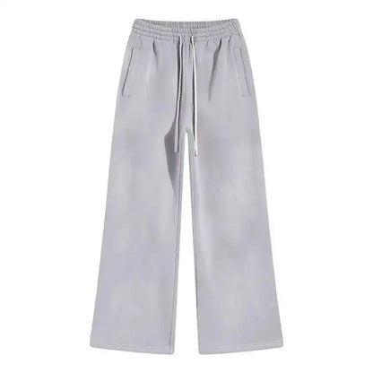 IEFB Washed Male Set Sweatshirt Sweatpants Splash-ink White Spray Dye Velvet Hoodies Autumn Spring New Trendy Male Wear 9W125