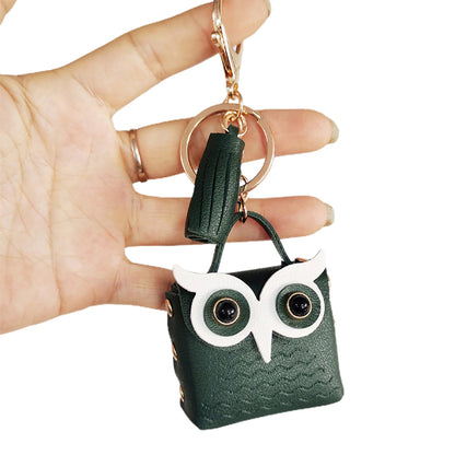 Mini Owl Coin Purse Keychain Bag – Small Pouch Backpack Decoration for Women Girls