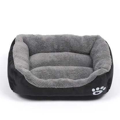 Large Dog Bed Square Plush Cat Nest Kennel All Season Washable Dog Sofa Waterproof Mattress Cat Bed for Medium Dogs Accessories