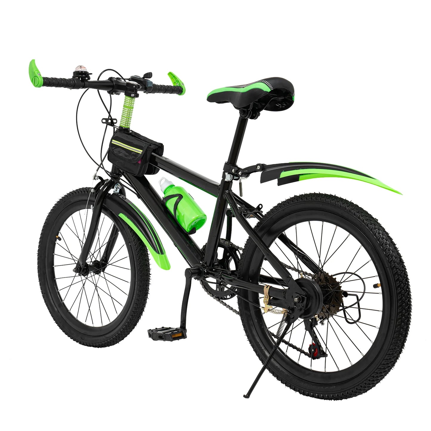 20" Red Mountain Bike for Kids, Adjustable Seat, Multi-speed Gear System, Front and Rear Brakes, Water Cup Holder