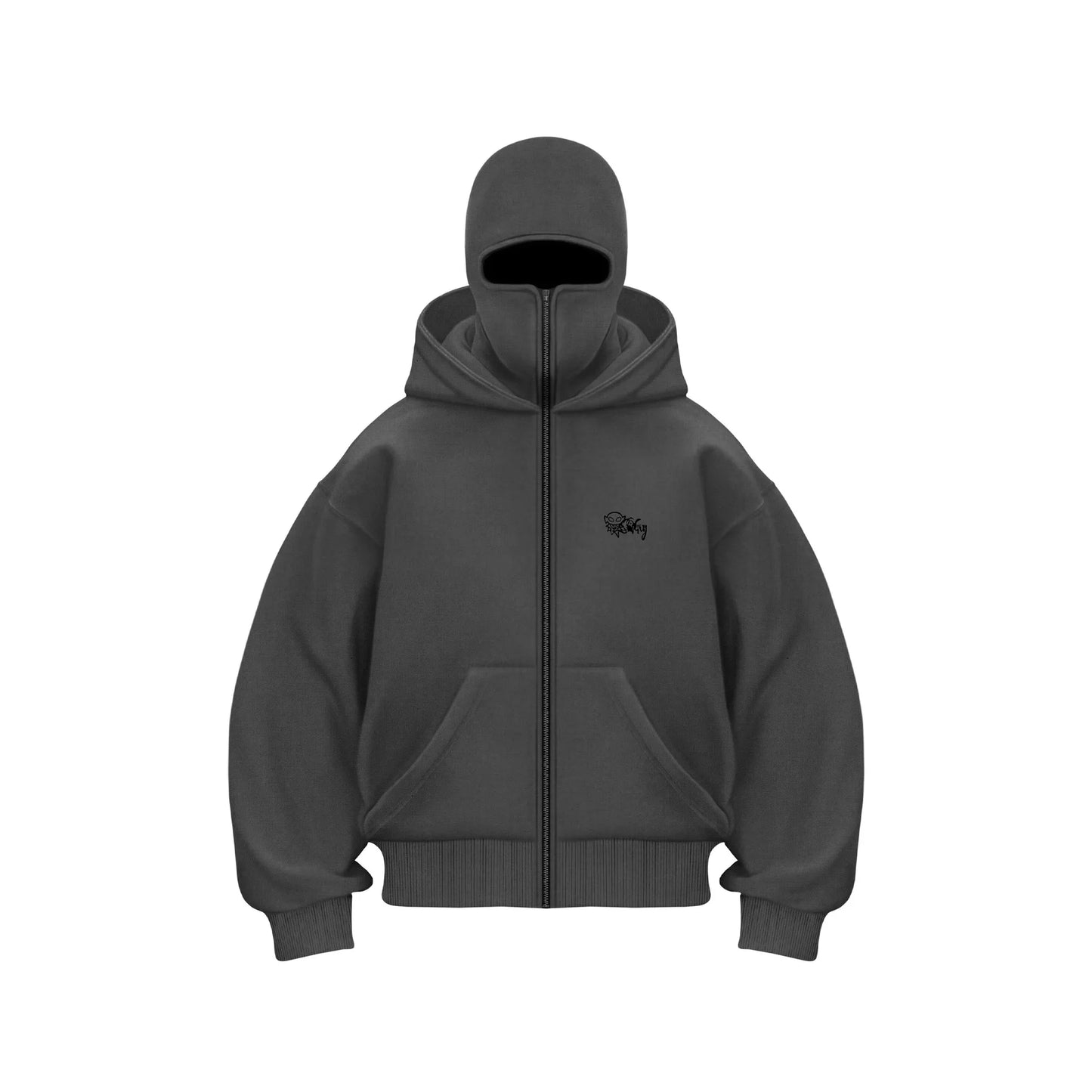 Men's Balaclava Zip Hoodie Winter Warm Casual Sweatshirt With Hooded Face Mask Zipper Design Sports Jacket Outdoor Activities