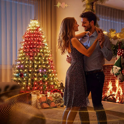 RGBIC 6.9FT 400LEDs Christmas Lights Holiday String Lights with Star Shape, Smart LED Xmas Tree for Indoor Outdoor Decor