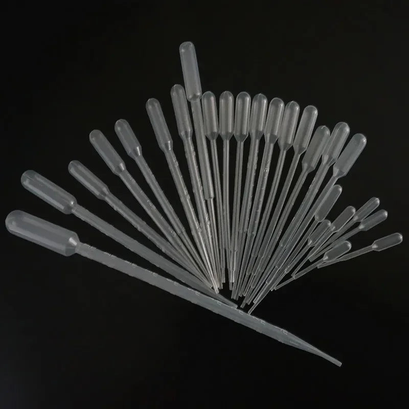 500pcs 1000pcs 2000pcs 0.2ml 0.5ml 1ml 2ml 3ml 5ml Transparent Plastic Pasteur Pipette Disposable Essential Oil Dropper