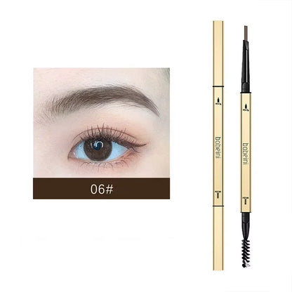 Dual-Ended Waterproof Eyebrow Pencil – Ultra-Fine Tip for Natural, Long-Lasting Brows