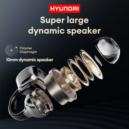 Choice HYUNDAI HY-C02 Nice earrings Earphones Wireless Bluetooth Headphones LED Power Display Mic Stereo Sound Earphones