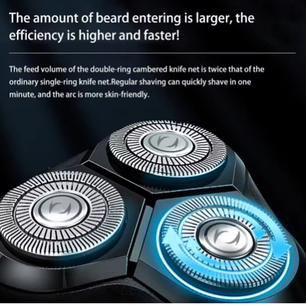 Electric Shaver for men's electric shaver Smart razor for Beard timmer IPX7 waterproof Wet And Dry shaving machine Men Shaver