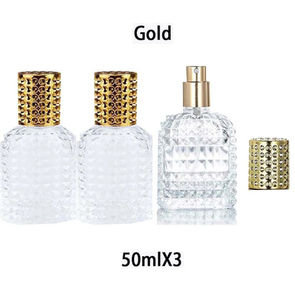 30/50ml Thick Clear Glass Fine Mist Spray Scent Aftershave Luxury Perfume Bottle Empty Atomizer Bottle Refillable Empty Atomizer