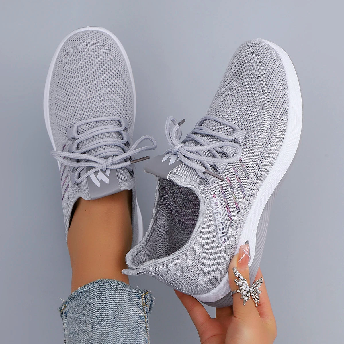 Women's summer breathable mesh flat shoes women's shoes casual sneakers shoes, clearance free shipping