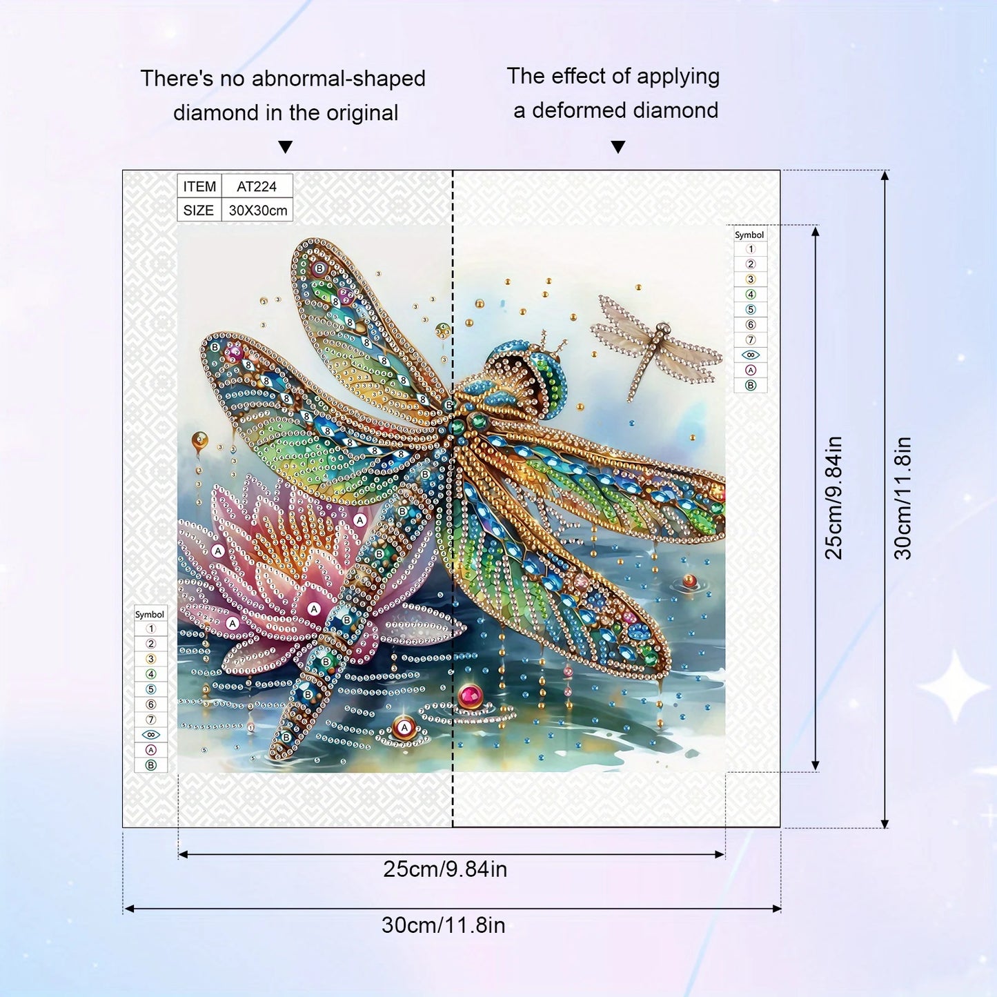 DIY dragonfly 5D Special Shape Diamond Art Kits for Beginners,Diamond Art Painting Kits for Home Wall Decoration Gift