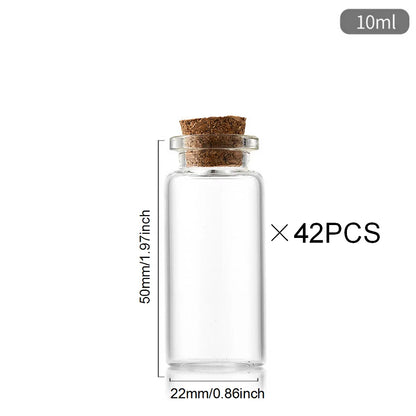 10/20/30ml Glass Bottles Cork Stoppers DIY Decoration Mini Glass Vials Cork Message Glass Bottle Vial Cork,Small Glass Bottles