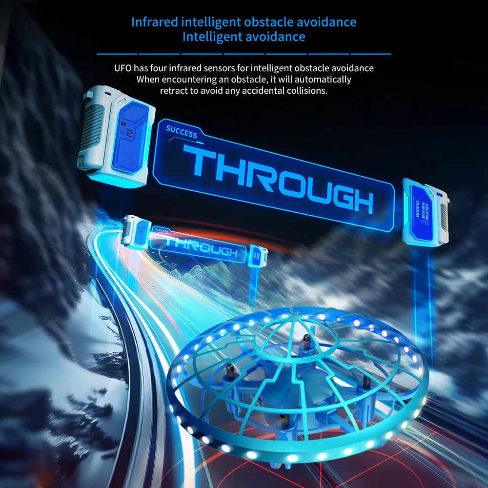 XS4 UFO Infrared Induction Flying Ball Drone For Kids Remote Control Hovering Flying Saucer Toy Indoor Outdoor Kids Gifts Toys