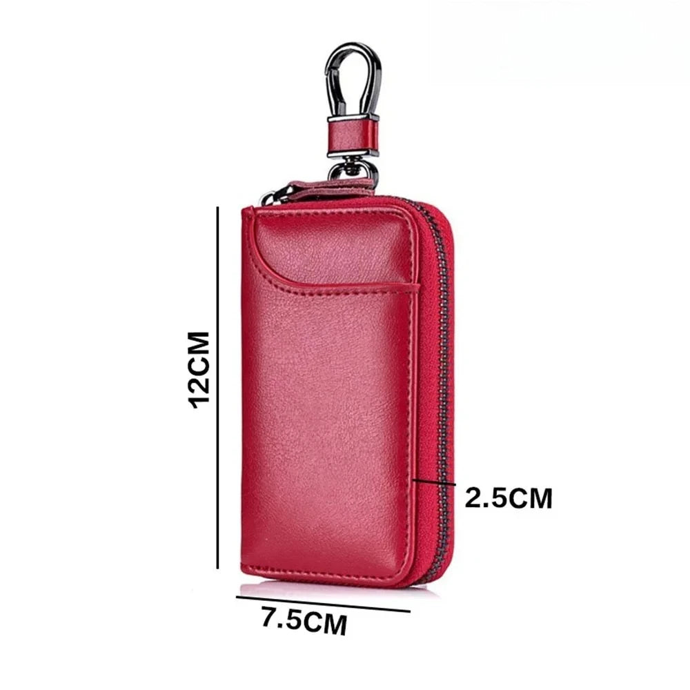 Genuine Leather KeyChain Key Bag Unisex Multifunction Wallet Car Housekeeper Pouch