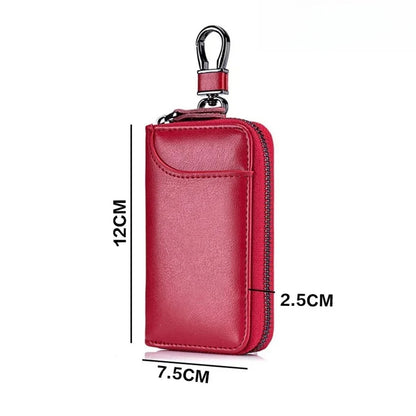Genuine Leather KeyChain Key Bag Unisex Multifunction Wallet Car Housekeeper Pouch