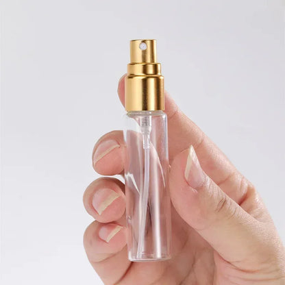 10-5PCS 5ML/10ML/15ML Refillable Portable Glass Perfume Bottle Empty Cosmetics Bottle Sample Test Tube Travel Cosmetic Tool Set