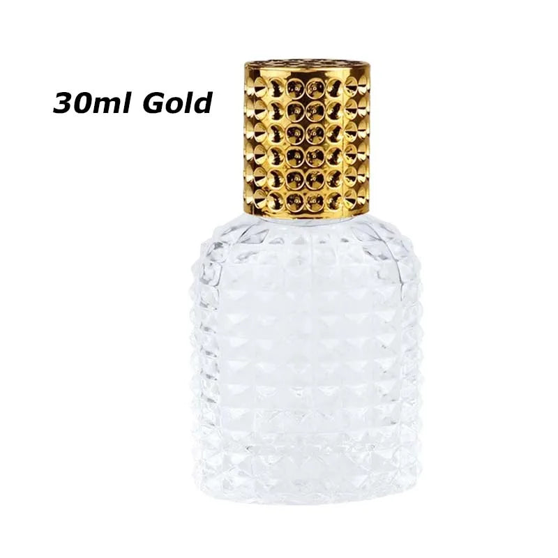 30/50ml Thick Clear Glass Fine Mist Spray Scent Aftershave Luxury Perfume Bottle Empty Atomizer Bottle Refillable Empty Atomizer
