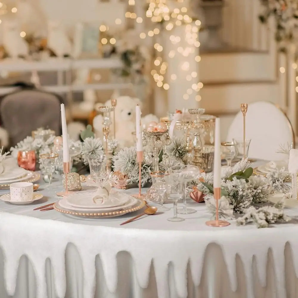 1pc 120x36cm Christmas Fake Snow Blanket Icicle Snow Fireplace Blanket Roll Snow Blanket Village Fluffy Icicle Snow Table Runner