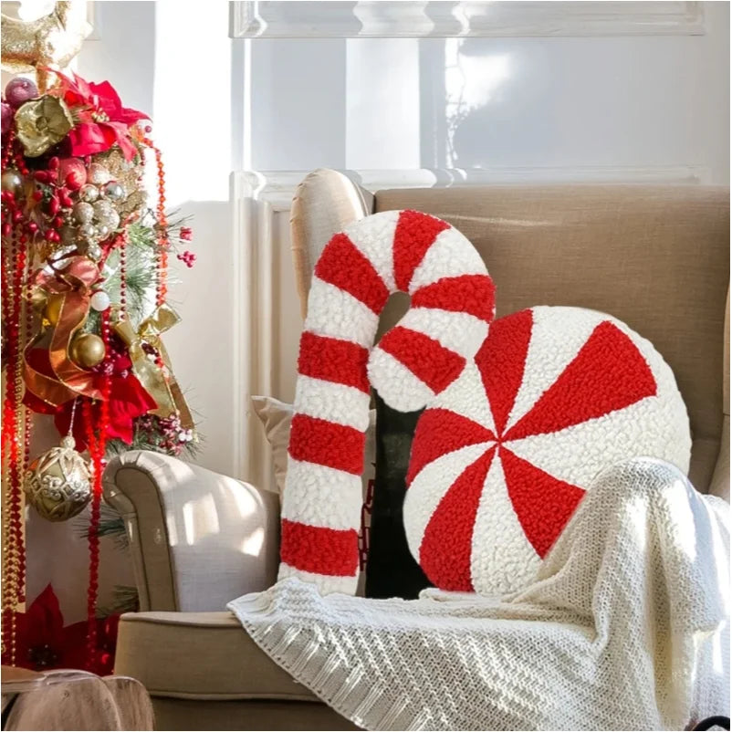 Christmas Candy Plushie Pillow Cushion for Comfortable Support and Seasonal Cheer Creative Christmas Decoration