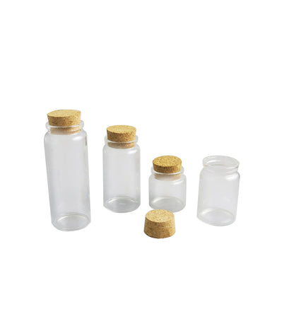 2 x Transparent 50ml 80ml 100ml 150ml Big glass bottle with wood cork  5oz empty corked glass jar Display Containers