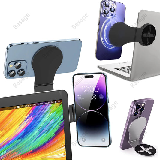 Magnetic Foldable Laptop & Phone Holder – Portable Dual-Screen Mount for Productivity