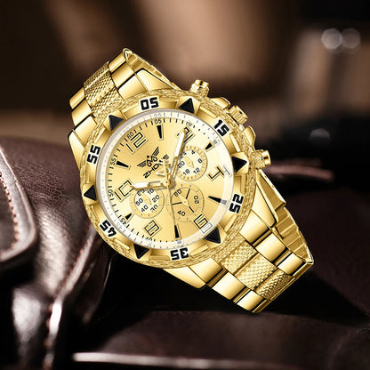 2PCS Men’s Watch Set Quartz Digital Scale Dial Fashion Trend Daily Wristwatches