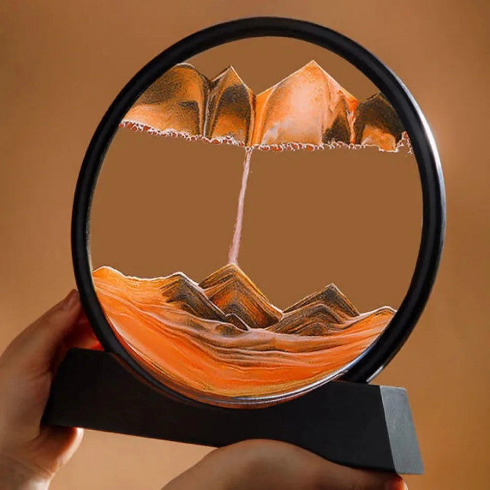 Round Quicksand Painting Living Room Hourglass Ornaments Multiscenario Practical Moving Sand Art Handicrafts Desktop Decorations